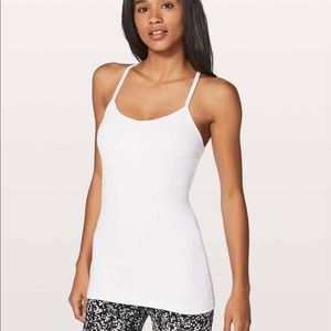 Lulu lemon skinny shoulder tank top in white